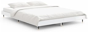 832175 vidaXL Cadru de pat, alb extralucios, 140x190 cm, lemn prelucrat