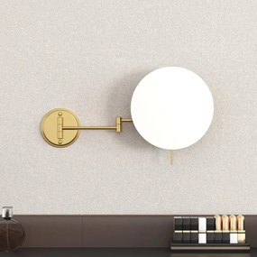 Oglinda cosmetica Inter Ceramic 20x42 cm auriu periat cu marire x5