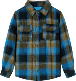 vidaXL Cămașă pentru copii cu guler întors, 140