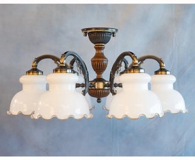 Lustra rustica aplicata cu 6 brate design italian 5900