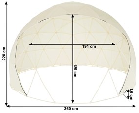 Pavilion de grădină, versiune vară / iarnă, 3,6x2,2m, IGLU