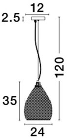 Lustra / Pendul design modern 24cm Boho NVL-8040602
