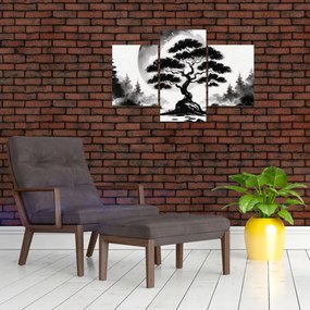 Tablou – Bonsai alb-negru (90x60 cm)