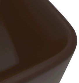 Chiuveta de baie lux, maro deschis mat, 41x30x12 cm, ceramica matte dark brown