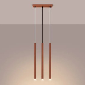 Lustră pe cablu Sollux SL.1526 PASTELO 3xG9/8W/230V roșu