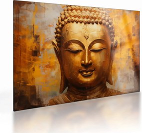Tablou pe sticlă - Buddha, pictură în ulei (70x50 cm)