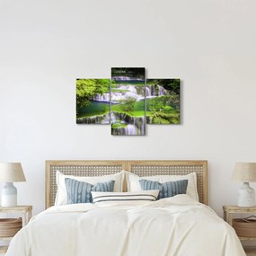 Tablou - Cascada Huay Mae Khamin, Kanchanaburi, Thailanda (90x60 cm)