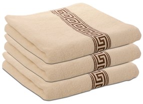 Prosop GREEK 50 x 90 cm crem, 100% bumbac