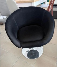 PRODUS RESIGILAT - Fotoliu TURON PLUS, negru, stofa catifelata, 66x60x