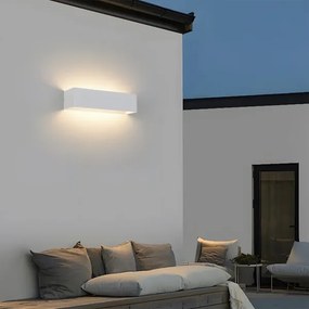Brilagi - Aplică LED de exterior DONNANI, 12W, 230V, 30 cm, alb, IP44