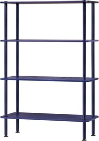 Etajeră albastră cu aspect de lemn de stejar 80x127x35 cm Teidi – noo.ma