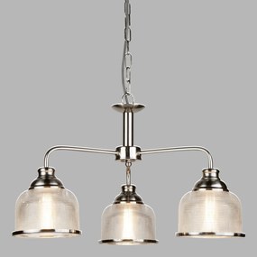 Lustra suspendata design clasic Bistro II 3L argintiu satin 1683-3SS SRT