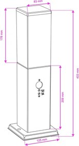 Brilagi NOVA - lampă de exterior cu senzor, 1xE27/15W/230V, 40 cm, IP44, neagră