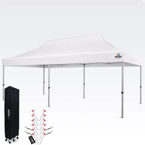 Cort tip foarfecă 3x6 m ALU fără pereți - Cadru din aluminiu, Impermeabil - fără pereți - Alb