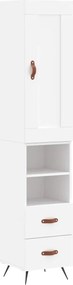 vidaXL Dulap înalt, alb, 34,5x34x180 cm, lemn prelucrat