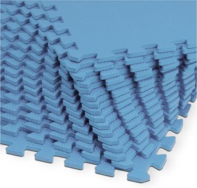 Covor protectie pardoseala Puzzle 8 bucati Albastru 180 x 90 cm