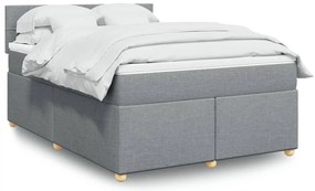 vidaXL Pat continental, gri deschis, 140x200 cm, material textil