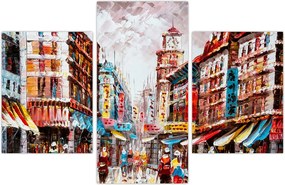 Tablou - Hong Kong, pictură în ulei (90x60 cm)