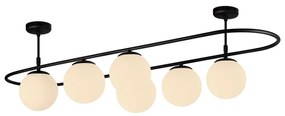 Lustră Squid Lighting Elips, lungime 124 cm, negru