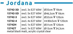 Lustra aplicata moderna JORDANA 5L