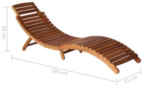 Sezlong de gradina cu masa si perna, lemn masiv de acacia 1, Antracit, 1 sezlong cu masa