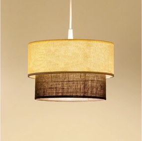 Brilagi - Lustră LED pe cablu BOHO STYLE 1xE27/15W/230V Ø 25 cm crem/maro