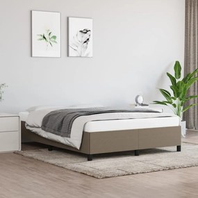 Cadru de pat, gri taupe, 140x190 cm, material textil Gri taupe, 35 cm, 140 x 190 cm