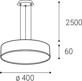 LED2 - Lustră LED pe cablu MONO SLIM LED/30W/230V 2700/3000K/4000K Ø 40 cm neagră