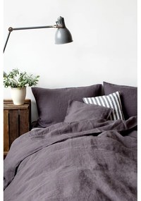 Față de pernă din in Linen Tales, 70 x 90 cm, gri închis