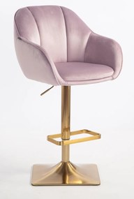 HR2055KW Scaun Mov din Catifea cu Bază Aurie