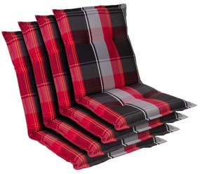 Prato, pernă tapițată, pernă pentru scaun, spătar mic, scaun de gradină, poliester, 50x100x8cm, 4 x pernă