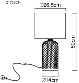 Lampă de masă Globo 21735CH SOFIA 1xE27/60W/230V bej