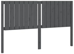 Tablie de pat, gri, 165,5x4x100 cm, lemn masiv de pin 1, Gri, 165.5 x 4 x 100 cm