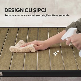 Outsunny Aluminum Outdoor Patio Dining Table for 8 for Garden Lawn Backyard, Natural | Aosom Romania