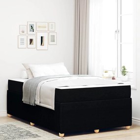 vidaXL Cadru de pat Altele Negru 120 x 190 cm țesătură