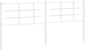 vidaXL Tăblie de pat de schimb metalică, alb, 200 cm