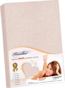 Bellatex Cearșaf din bumbac terry roz pudră, 120 x 200 cm