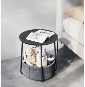 Măsuță laterală NOIRA, negru/gri