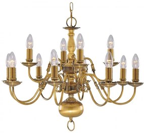 Candelabru casa scarii stil clasic Flemish alama 12L 1019-12AB SRT