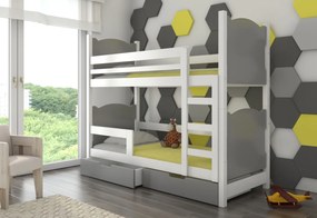 Supermobel Pat supraetajat MARABA, 180x75, alb/gri