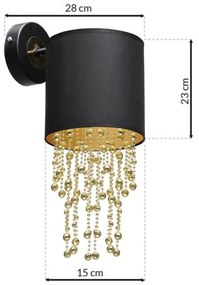 Aplică perete ALMERIA 1xE27/60W/230V