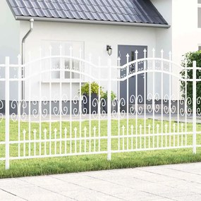 vidaXL Gard de Grădină Alb 240 x 166 cm Oțel vopsit în pulbere