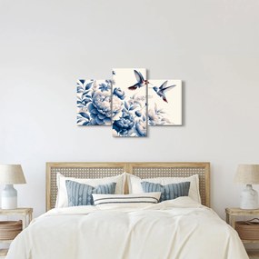 Tablou - Colibri deasupra florii (90x60 cm)