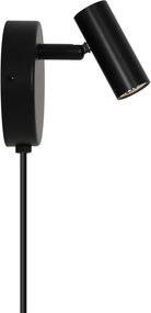 Aplica de perete cu spot LED directionabil Omari Round negru