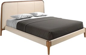 Pat dublu tapitat design LUX Cream 180x200cm