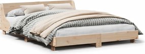 vidaXL Cadru de pat fără saltea, 140x190 cm, lemn masiv de pin