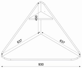 Birou suspendat pentru perete, UnicUtil, 93 x 64 x 45 cm, Alb