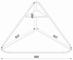 Birou suspendat pentru perete, UnicUtil, 93 x 64 x 64 cm, Alb