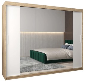 Dulap de haine 250 cm Toki 2 (stejar sonoma + alb mat). 1065038