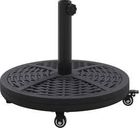 vidaXL Bază pentru umbrelă Art Deco Negru Ø 45 x 39,5 cm Fier